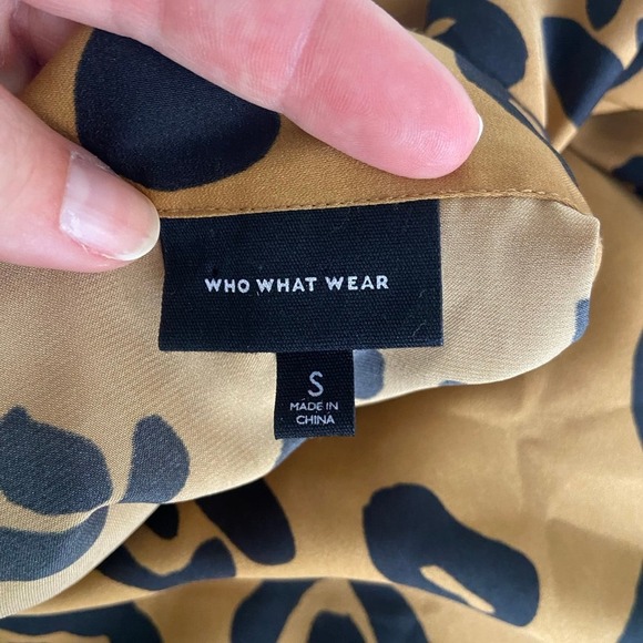 Who what wear dress tunic leopard print knee length small side tie - Picture 3 of 8